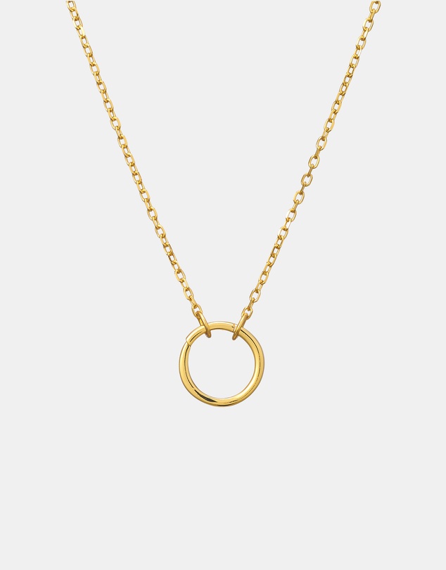 Zoe Olivia - 14K Gold Vermeil 'O' Thin Charm Necklace