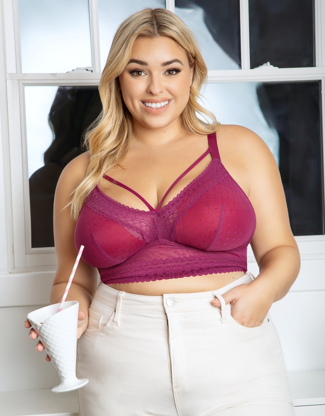 Parfait - Mia Dot Longline Padded Lace Bralette