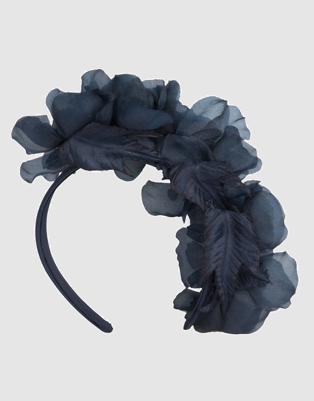 Max Alexander - Navy Flower Headband Fascinator