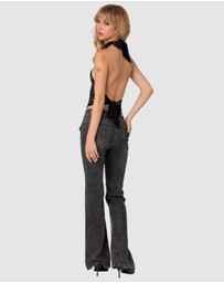 EDIKTED - Alena High Neck Sheer Lace Top