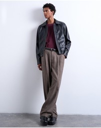 Topman - Soft Faux Leather Jacket
