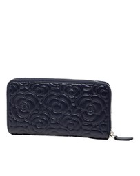 Pre-Loved by Azura Reborn - Pre-Loved Camellia Embossed Zip Around Long Wallet