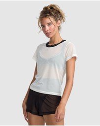RVCA - Womens Aren Mesh Baby T-Shirt