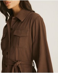 Atmos&Here - Edith LS Twill Mini Dress