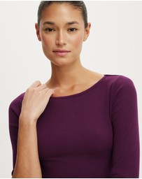 Cotton On - Boat Neck 3/4 Sleeve