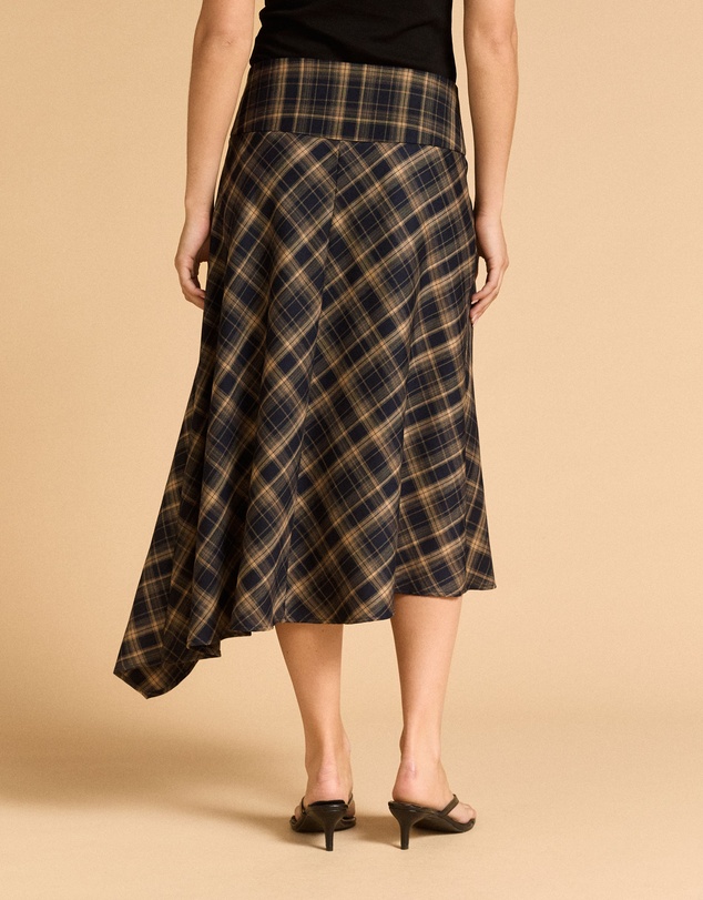MVN - Wrap Plaid Skirt