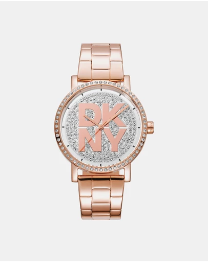 DKNY - Logo Soho Logo Rose Gold Stainless Steel 36mm Watch