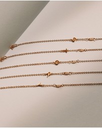 SAINT VALENTINE - Pearl Letter Bracelet - Gold X