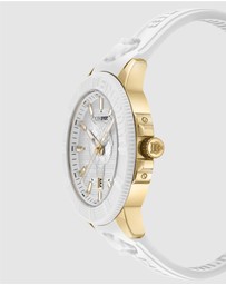 Plein Sport - PLEIN CITY RUSH 45mm White dial and White Silicone Strap