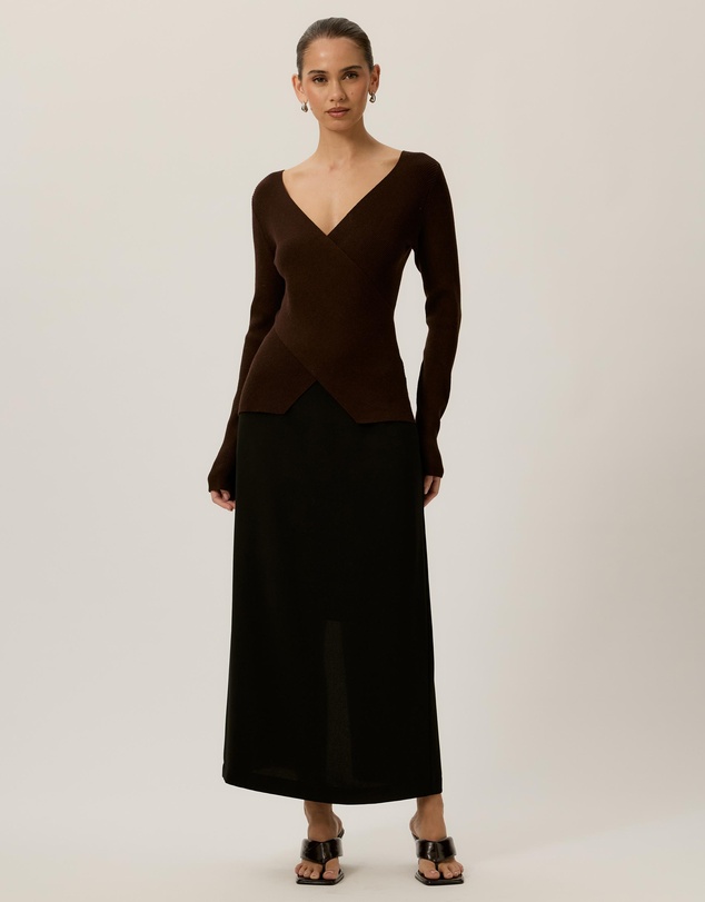 Tussah - Sienna Wrap Long Sleeve Knit Top