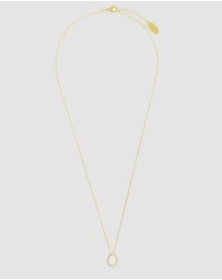 Georgini - Georgini Opal Glow Rozelle White Created Opal Gold Pendant