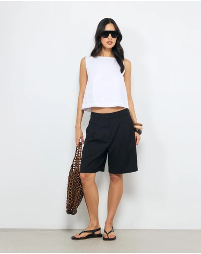 AERE - Thea Linen Tank Top