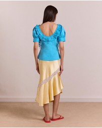 Damson Madder - Delphia Satin Midi Skirt