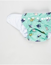itti bitti - Reusable Swim Nappy + Double Pocket Wetbag - Bubbles