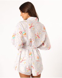 Petal & Pup - Kellie Playsuit - White Tutti Print