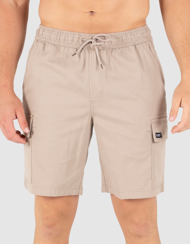 UNIT - UNIT Pivot Mens Elastic Waist Cargo Shorts