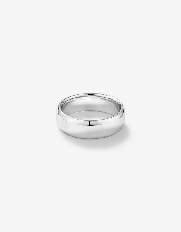 Michael Hill - 7mm Flat Bevelled Wedding Band in Sterling Silver