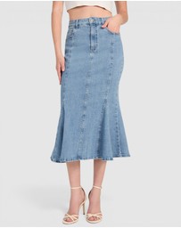GUESS - Lia Denim Midi Skirt