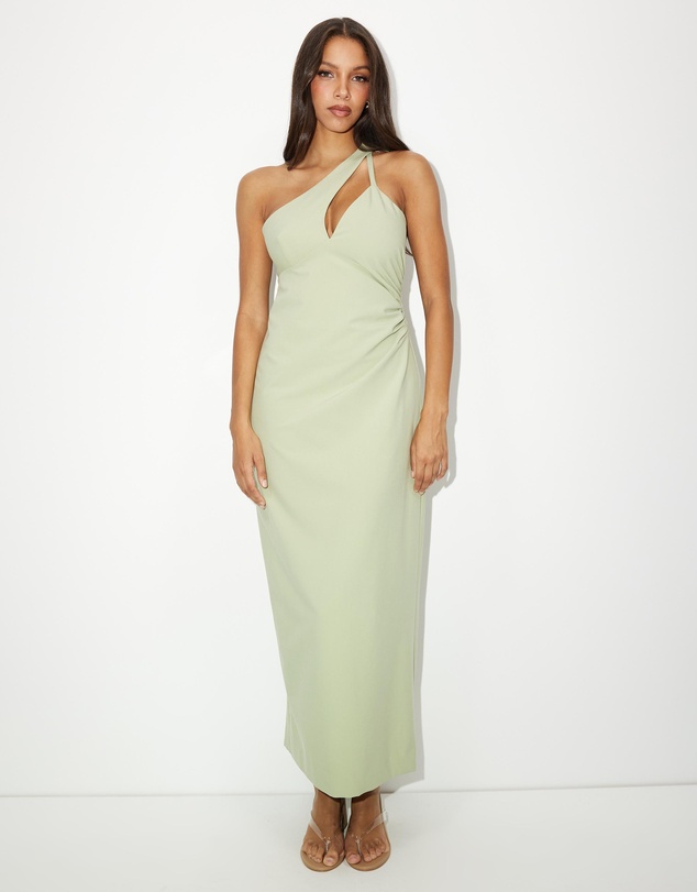 Dazie - Violet One Shoulder Cut Out Midi Dress