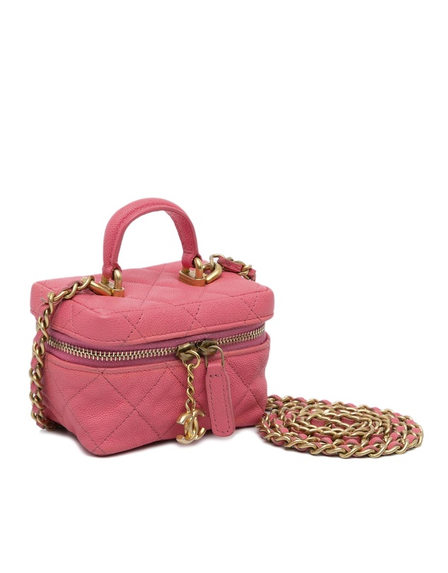 Pre-Loved by Azura Reborn - Pre-Loved chanel Mini Vanity Case Quilted Leather