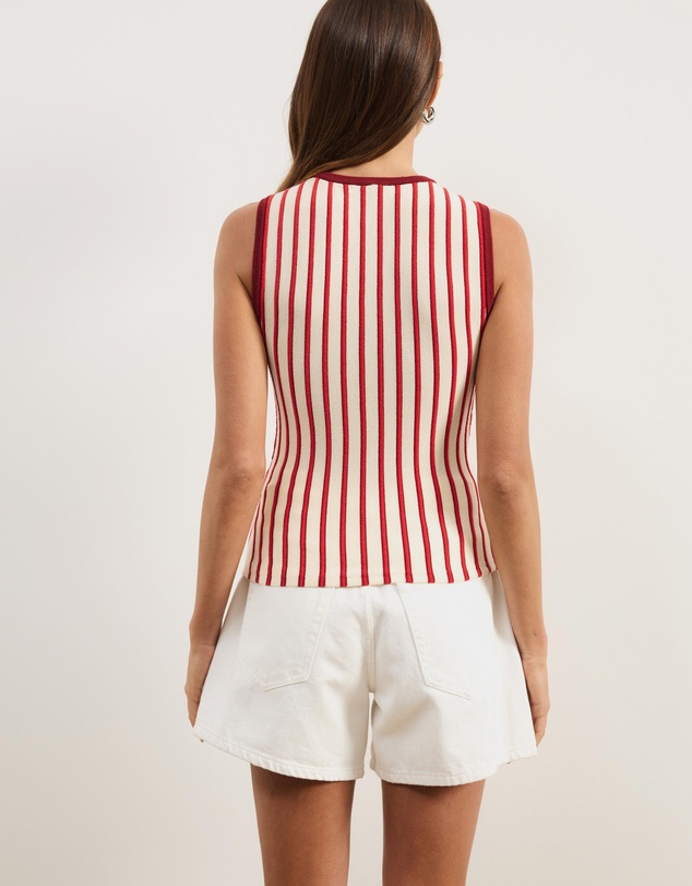 Atmos&Here - Loui Sleeveless Knit Stripe Tank