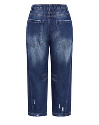 City Chic - Plus size Harley Fit Bea Barrel Jean - dark wash