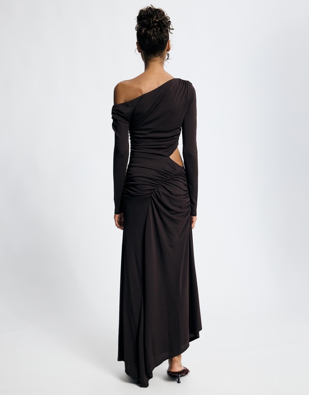 Lover - Ravenna Long Sleeve Asymmetrical Jersey Dress