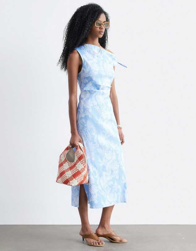 & Other Stories - Asymmetric Paisley Midi Dress