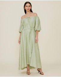 The Fated - Adjustable Neck Midi Dress