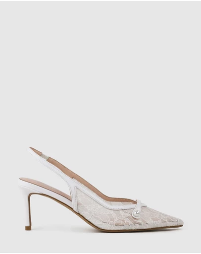 Edward Meller - DAMINA70 Lace Slingback with Pearl