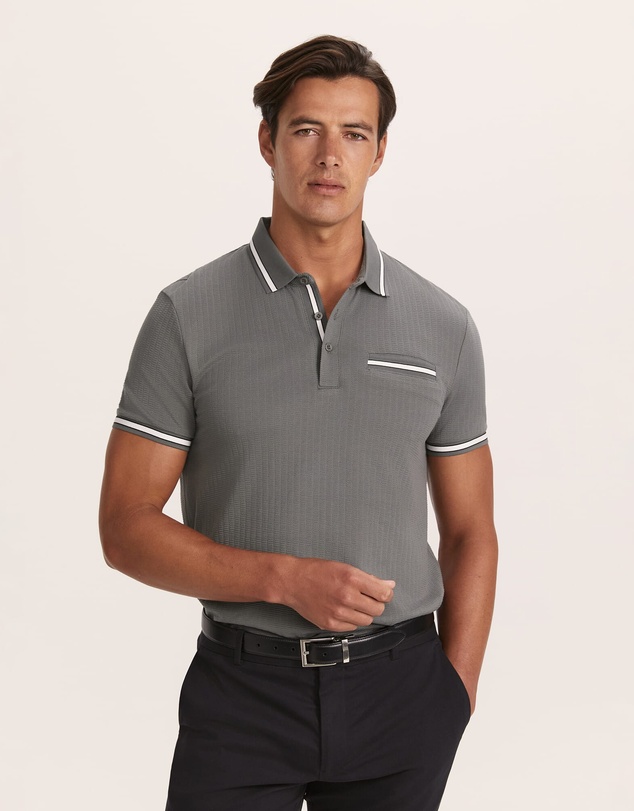 SABA - Ted Textured Cotton Polo