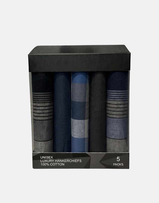 Henry Bucks - HENRY BUCKS Luxury Cotton Handkerchiefs 5 Pack MULTI