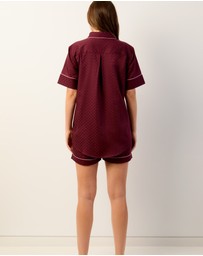Wanderluxe Sleepwear - Bordeaux Boxer Set