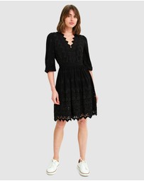 Belle & Bloom - Sweet Talk Eyelet Mini Dress