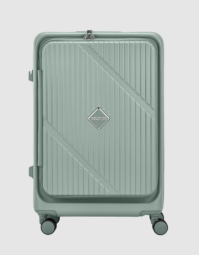 American Tourister - Velox Check-In Medium 68cm Suitcase Expandable Book Opening