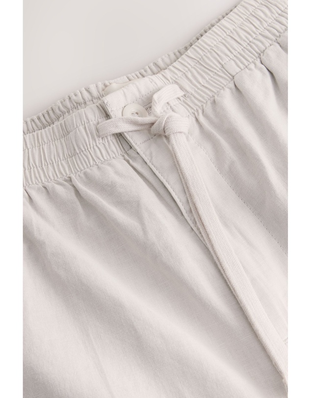 NEXT - Linen Cotton Elasticated Drawstring Trousers Regular Fit