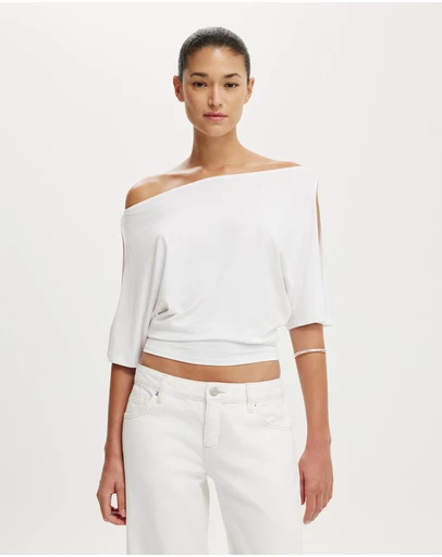 Cotton On - Sonny Cold Shoulder Short Sleeve