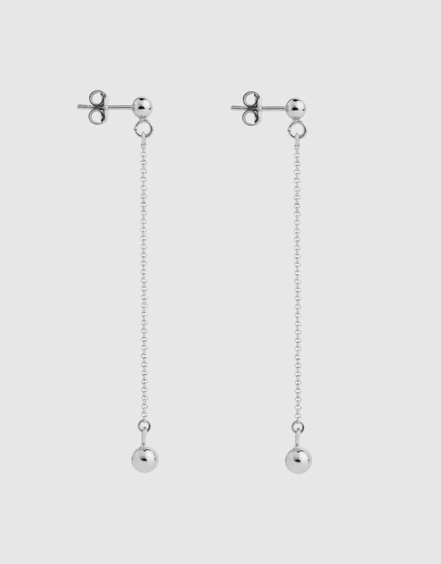 Najo - Sunbeam Silver Stud Drop Earrings