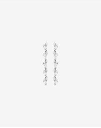 Michael Hill - Cubic Zirconia Vine Drop Stud Earrings in Sterling Silver