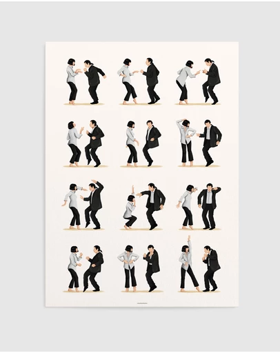 Olive et Oriel - Pulp Fiction Twist Dance II Art Print