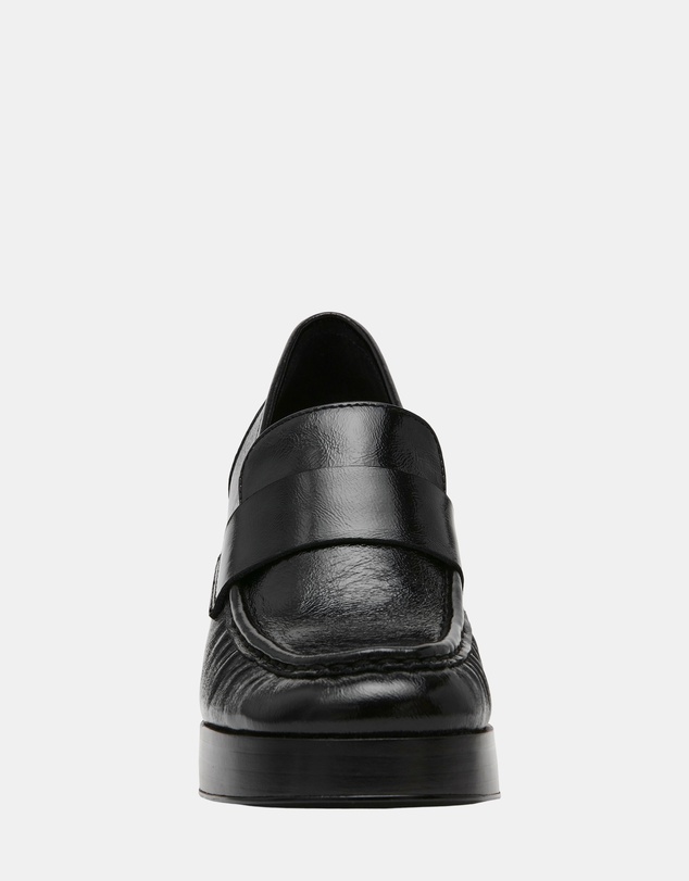Steve Madden - Munday Black Leather Heels