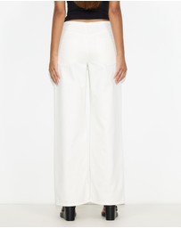 Dazie - Budapest Tie Front Low Rise Straight Leg Jeans