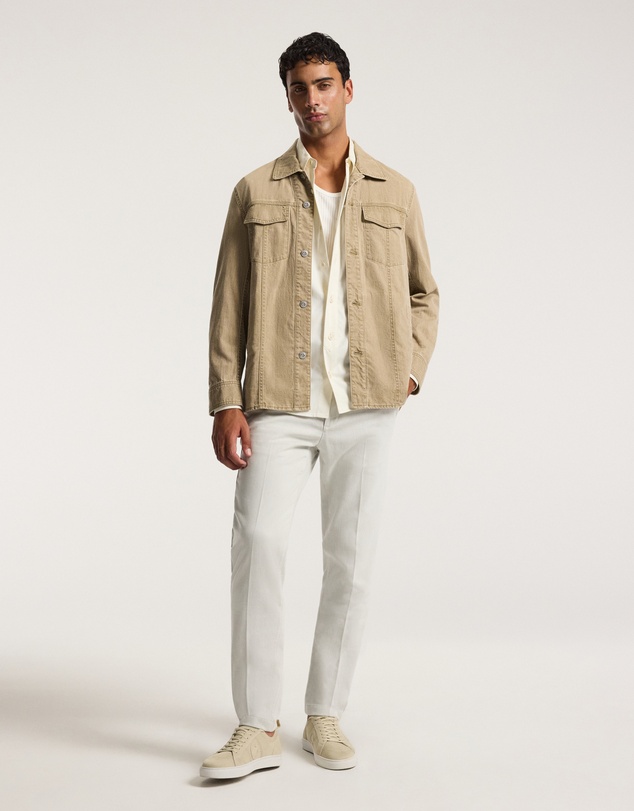 Calibre - Relaxed Stitch Detail Overshirt Cream