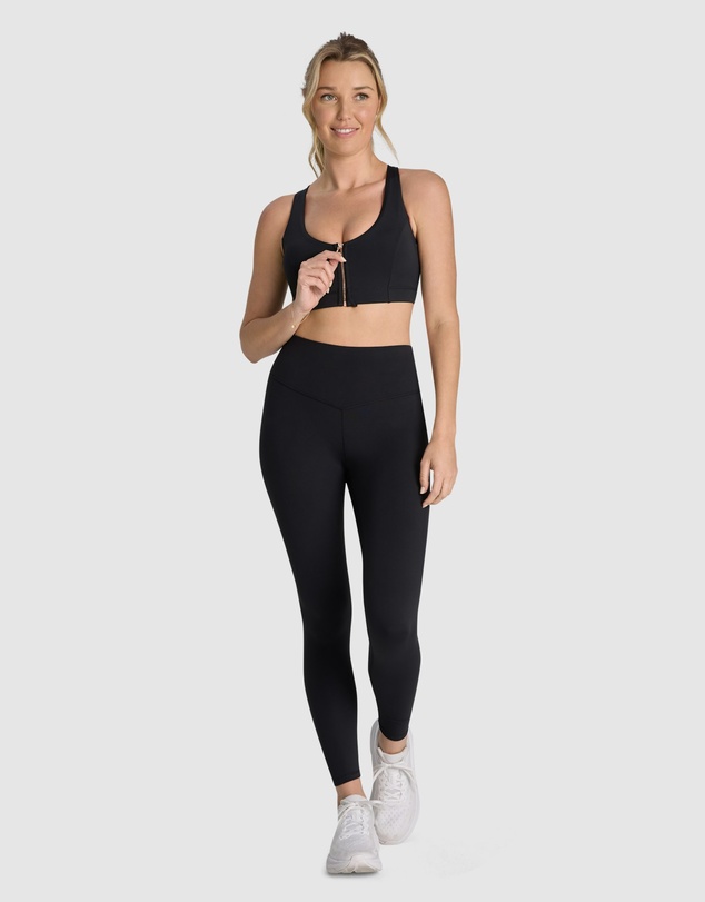 Rockwear - Energise Zip Medium Impact Sports Bra