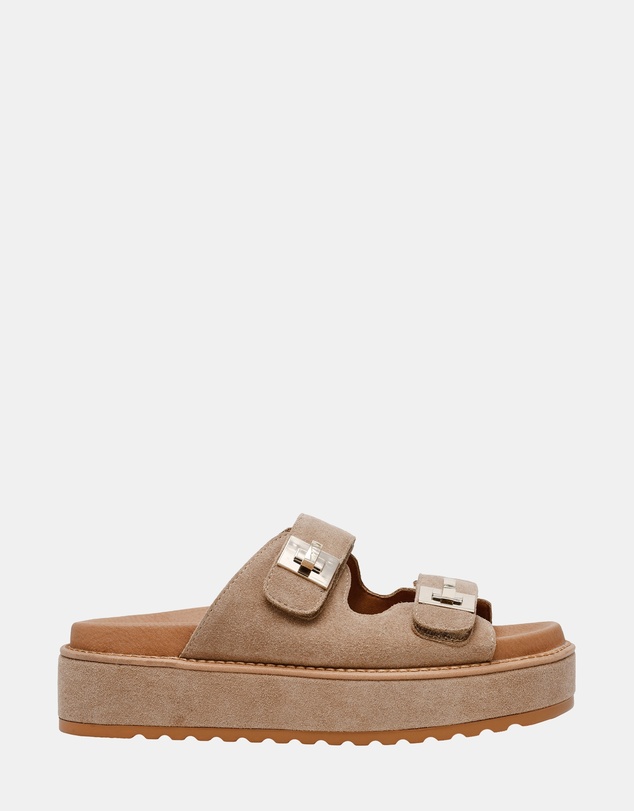 Steve Madden - Bigschmona Taupe Suede Sandals