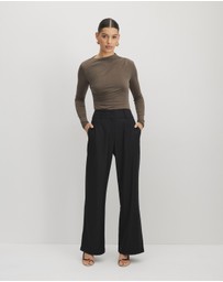AERE - Elkie Deep Waistband Suit Pants