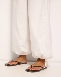 AERE - Ember Cotton Elasticated Barrel Leg Pants