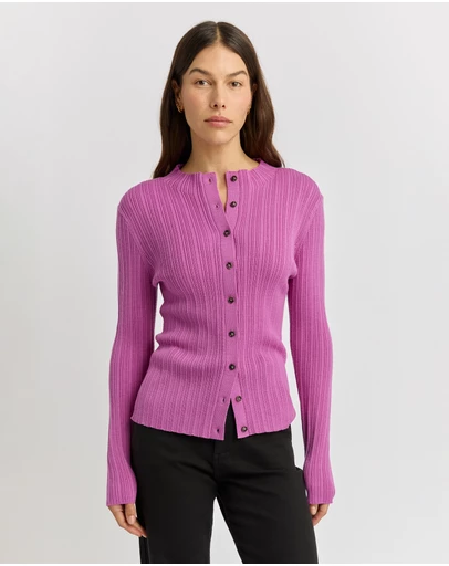Toorallie - Variegated Rib Cardigan