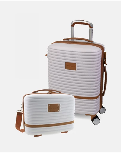 Pierre Cardin - Pierre Cardin Classique Cabin White Hard Shell with Mini Beauty Case Set
