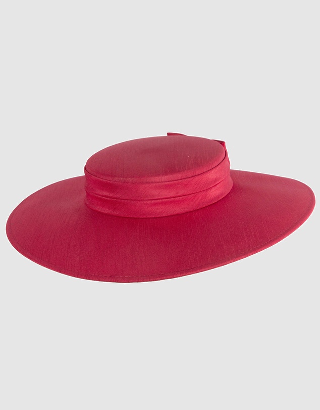 Max Alexander - Dark Red Wide Brim Boater Hat